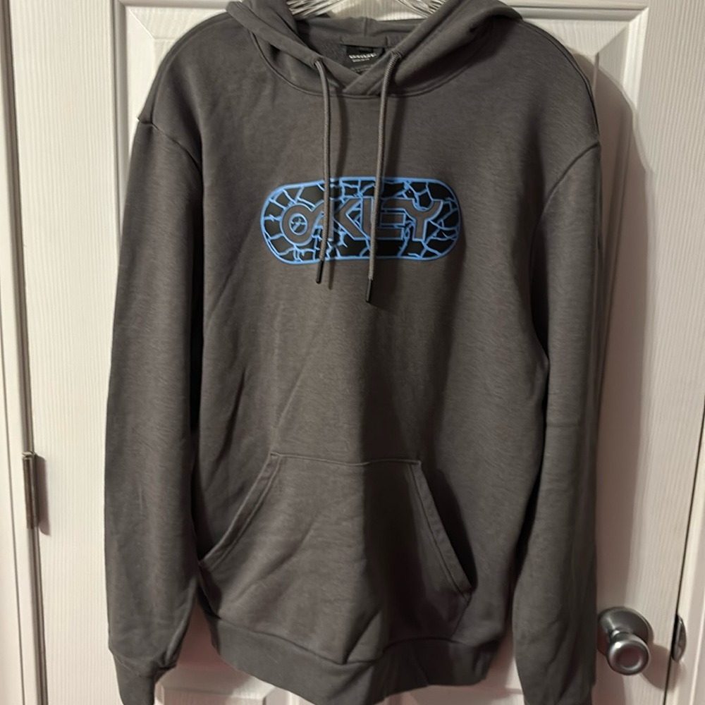 Oakley men’s hoodie dark grey & blue size large